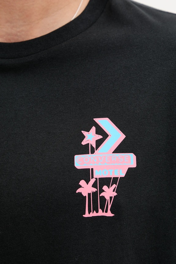 Pamučna majica Converse 10027725.A02 crna