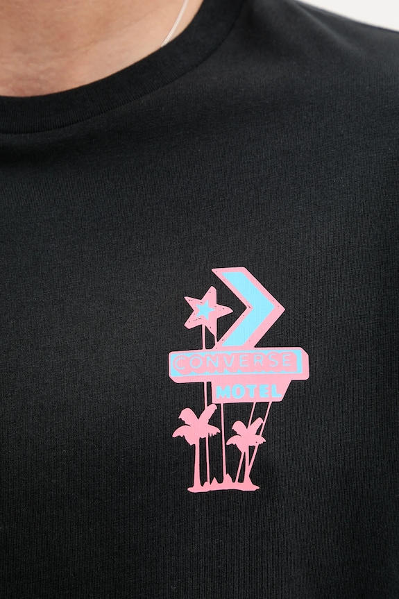 Pamučna majica Converse 10027725.A02 crna