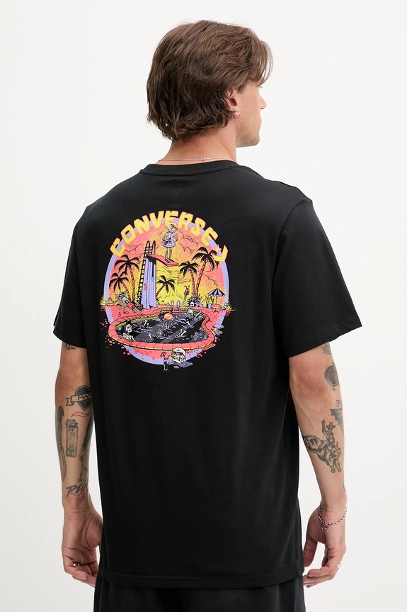 Odjeća Pamučna majica Converse 10027726.A01 crna