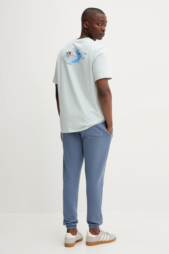 Converse tricou din bumbac 10027716.A03 turcoaz SS25