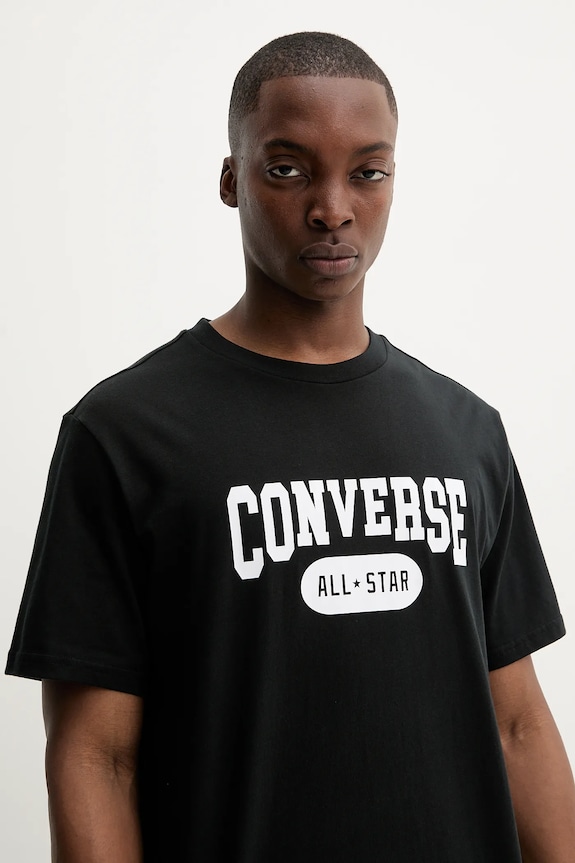 Бавовняна футболка Converse чорний 10027730.A01