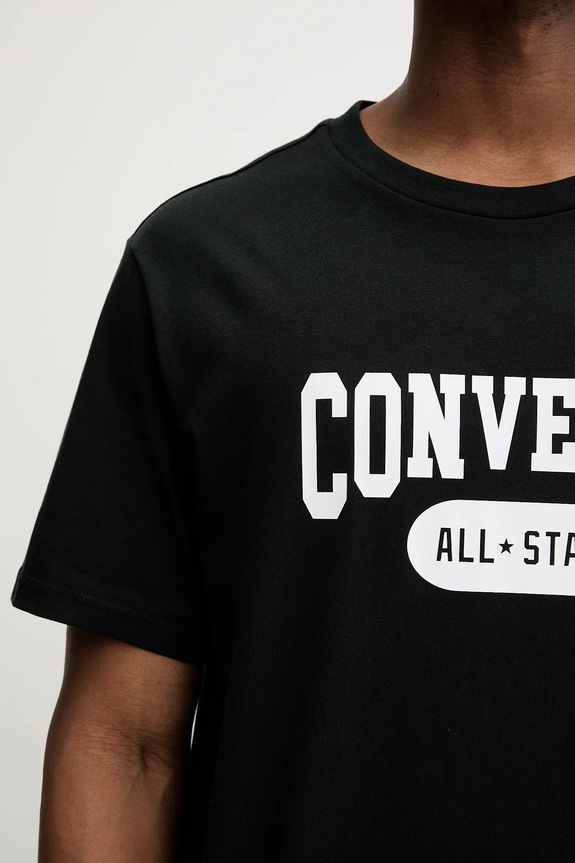 Бавовняна футболка Converse 10027730.A01 чорний
