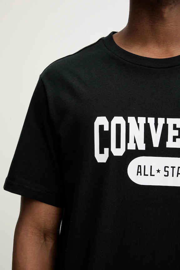 Бавовняна футболка Converse 10027730.A01 чорний