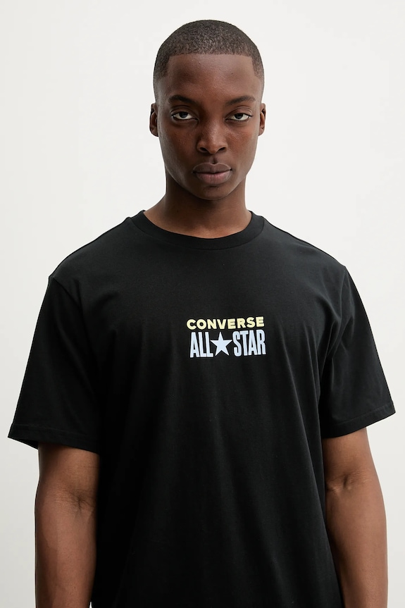 Бавовняна футболка Converse чорний 10028551.A04