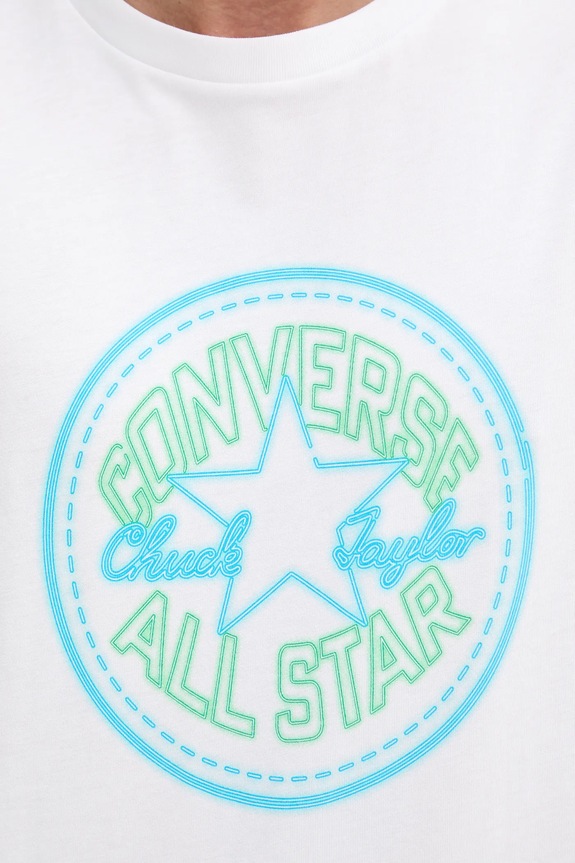 Pamučna majica Converse 10027722.A02 bijela