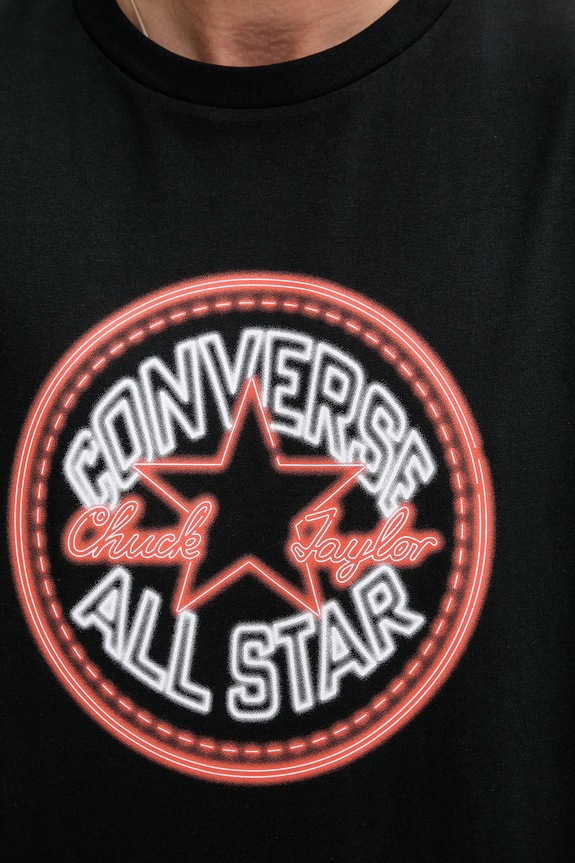 Converse t-shirt bawełniany 10027722.A01 czarny