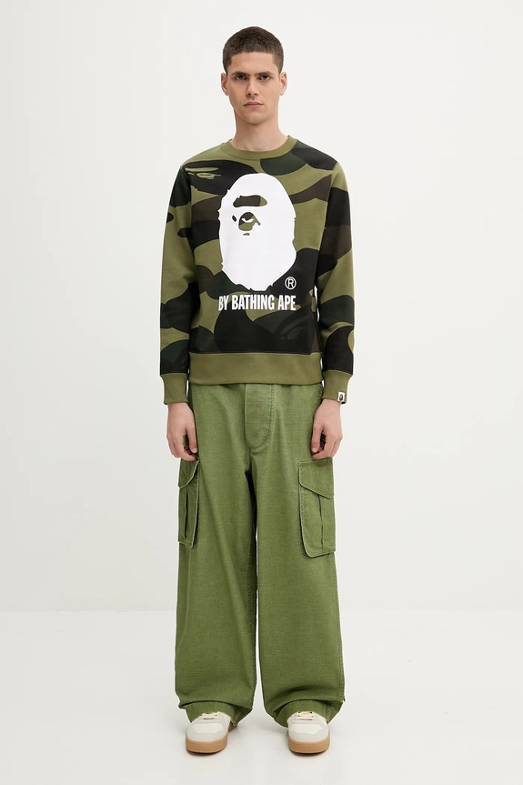 Бавовняна кофта A Bathing Ape Giant 1St Camo By Bathing Ape Crewneck 1L30113011