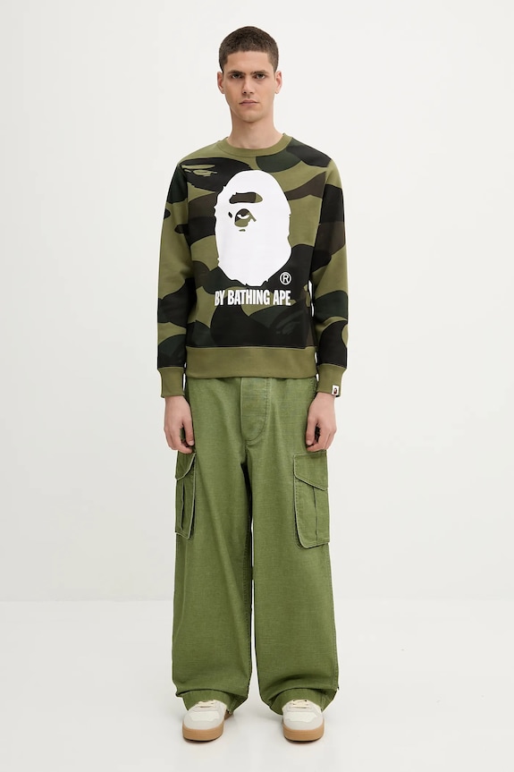 Бавовняна кофта A Bathing Ape Giant 1St Camo By Bathing Ape Crewneck 1L30113011