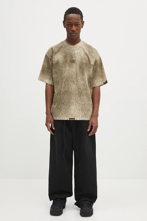 Бавовняна футболка AAPE Fancy Main AAPTEM1569XXN бежевий