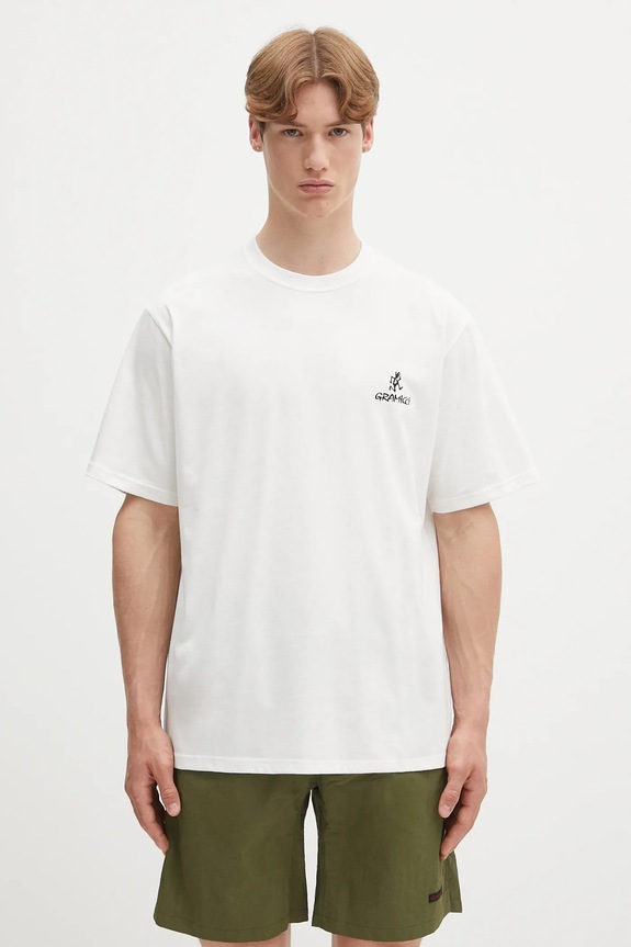 Gramicci One Point Logo Tee t-shirt with cotton Men's regular beige G4SU.T096