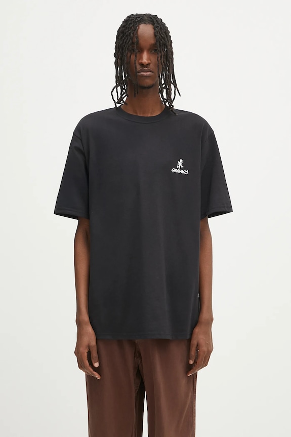 Gramicci One Point Logo Tee Men's t-shirt with cotton regular black G4SU.T096