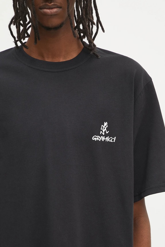 Gramicci One Point Logo Tee Men's t-shirt with cotton black G4SU.T096