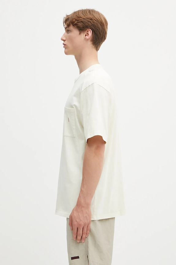 Gramicci t-shirt bawełniany One Point Tee Pigment Dyed G304.OGJ.PG beżowy SS25