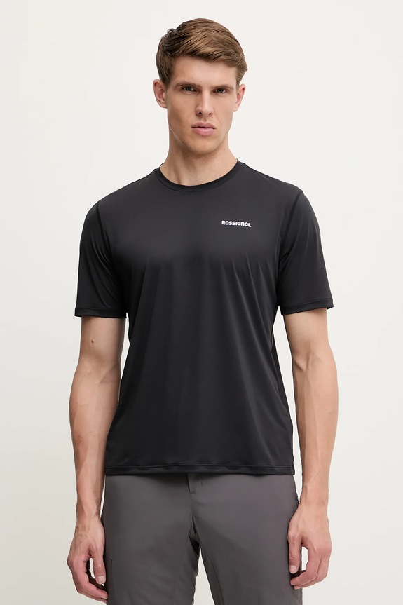 Rossignol t-shirt sportowy SIDELHORN z elastanem czarny RLNMY08
