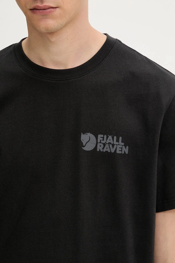 Хлопковая футболка Fjallraven Fjällräven Heavy Classic T-shirt чёрный F12600232