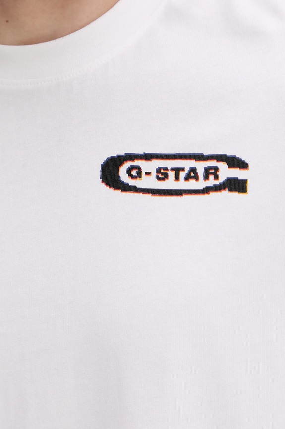 Βαμβακερό μπλουζάκι G-Star D26047.C336 λευκό