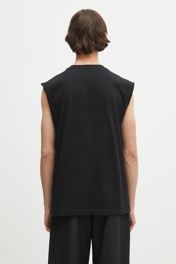 Abbigliamento Helmut Lang t-shirt in cotone EMBOSSED.TANK.ROUNDE P01HM502 nero