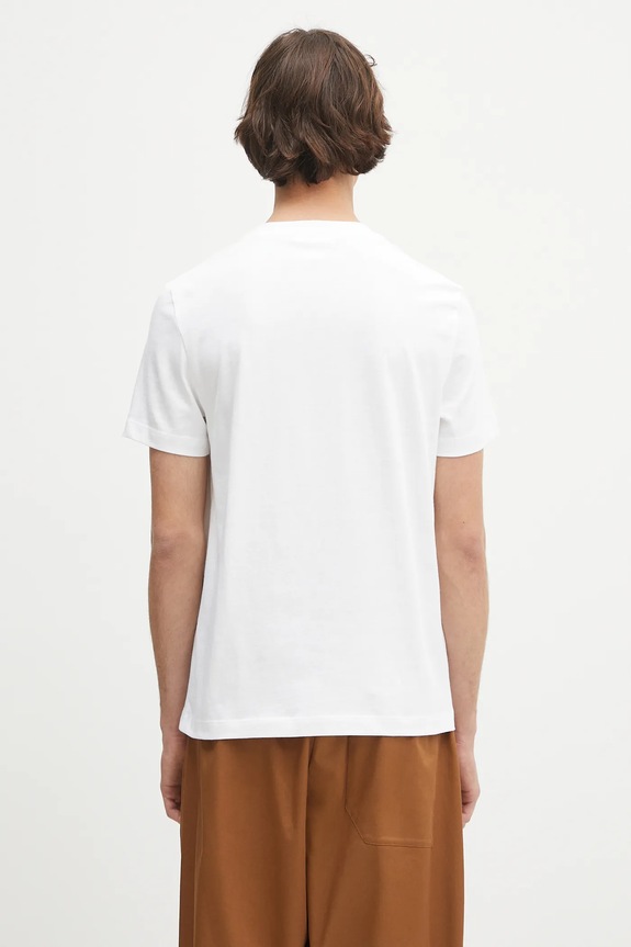 Oblečenie Bavlnené tričko Helmut Lang EMBOSSED.TEE.ROUNDED P01HM508 biela