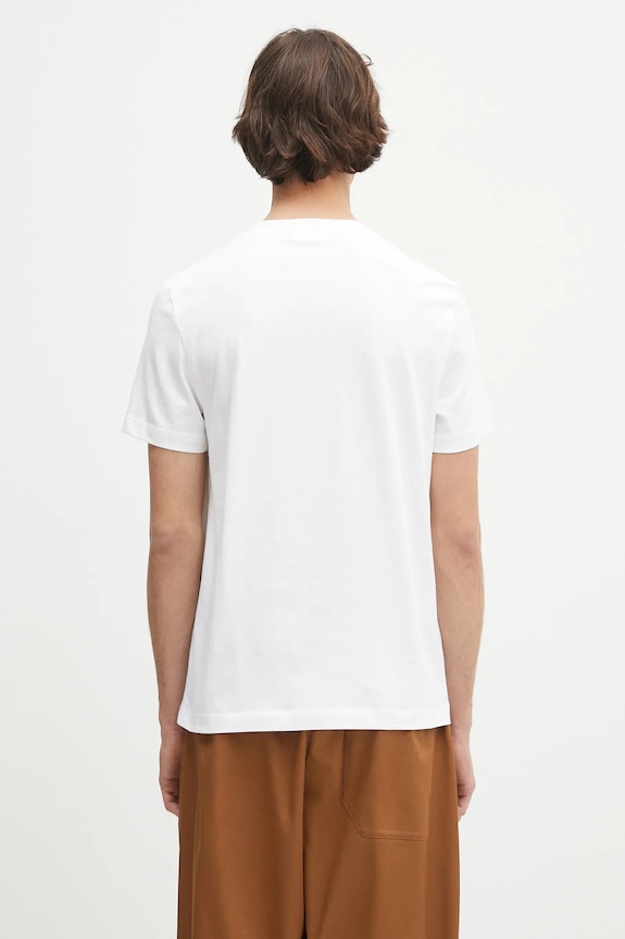 Oblečenie Bavlnené tričko Helmut Lang EMBOSSED.TEE.ROUNDED P01HM508 biela