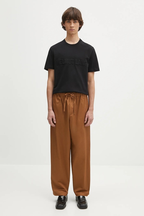Helmut Lang t-shirt in cotone EMBOSSED.TEE.ROUNDED P01HM508 nero