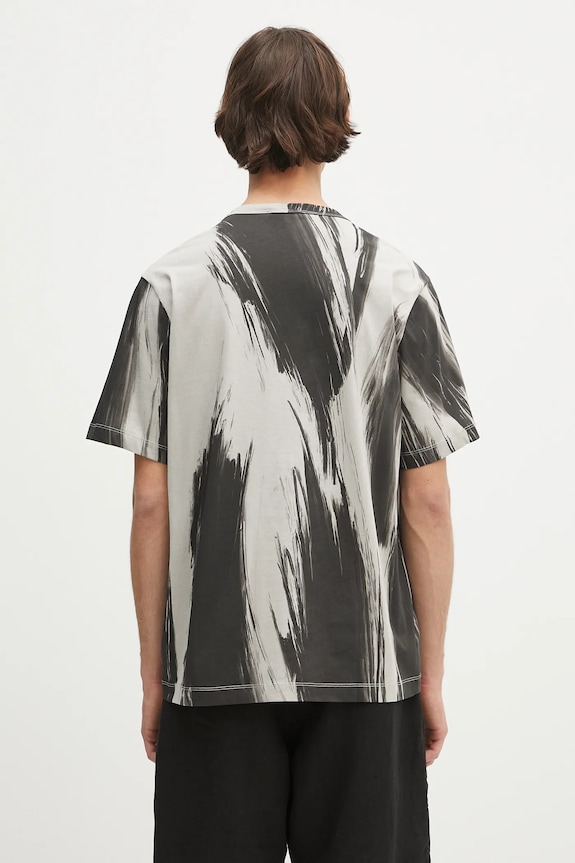 Clothing Helmut Lang cotton t-shirt FEATHER.T.BRUSHSTROK P02HM505 gray