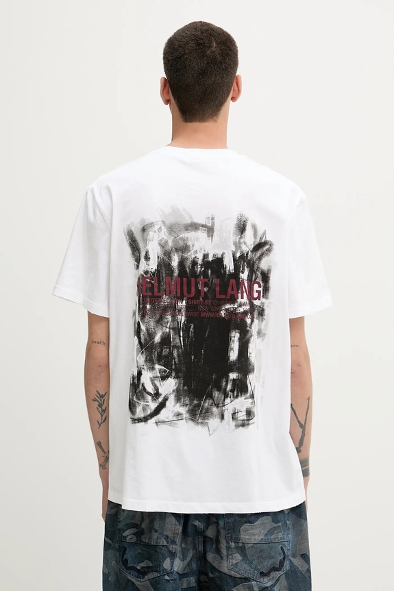 Abbigliamento Helmut Lang t-shirt in cotone SCRIBBLE.T3.MAL.LT. P02HM510 bianco