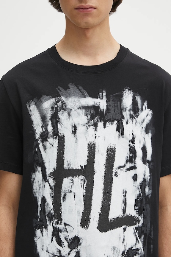 Helmut Lang t-shirt in cotone SCRIBBLE.T4.MAL.LT. nero P02HM511