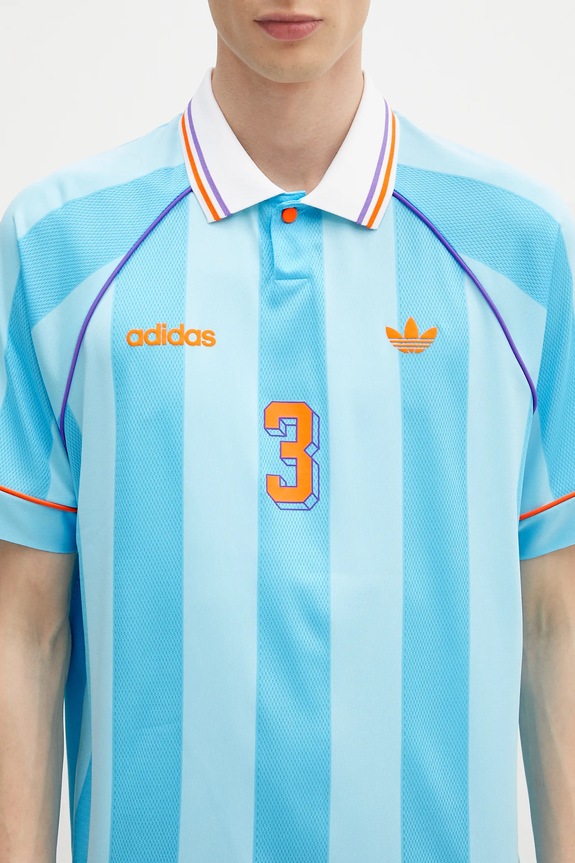 adidas Originals polo Jcquard Jersey niebieski KD2308