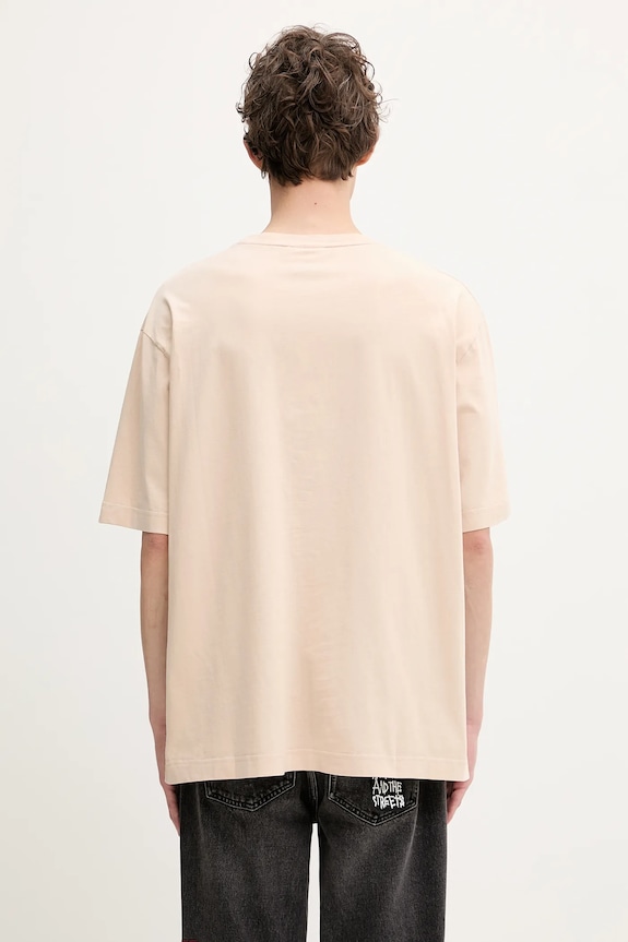 Clothing Maison Kitsuné cotton t-shirt Daisy Field Oversize OM00114KJ7016 beige