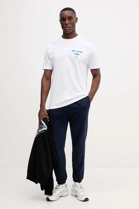 Бавовняна футболка Rip Curl 0CAMTE білий AW25