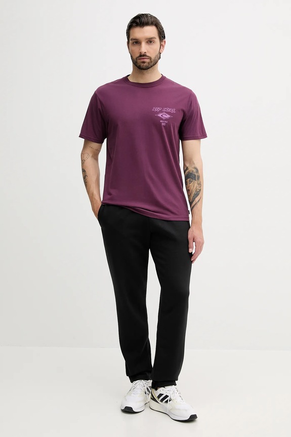 Pamučna majica Rip Curl 0CAMTE ljubičasta AW25