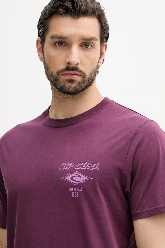 Pamučna majica Rip Curl ljubičasta 0CAMTE