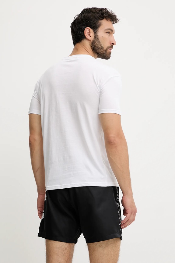 Βαμβακερό μπλουζάκι PLEIN SPORT PS25MTS08 λευκό SS25