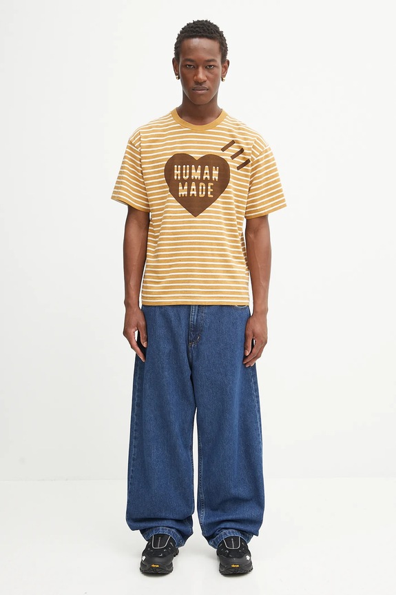 Human Made cotton t-shirt Knitted HM29CS031 beige