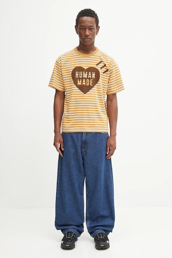 Human Made cotton t-shirt Knitted HM29CS031 beige