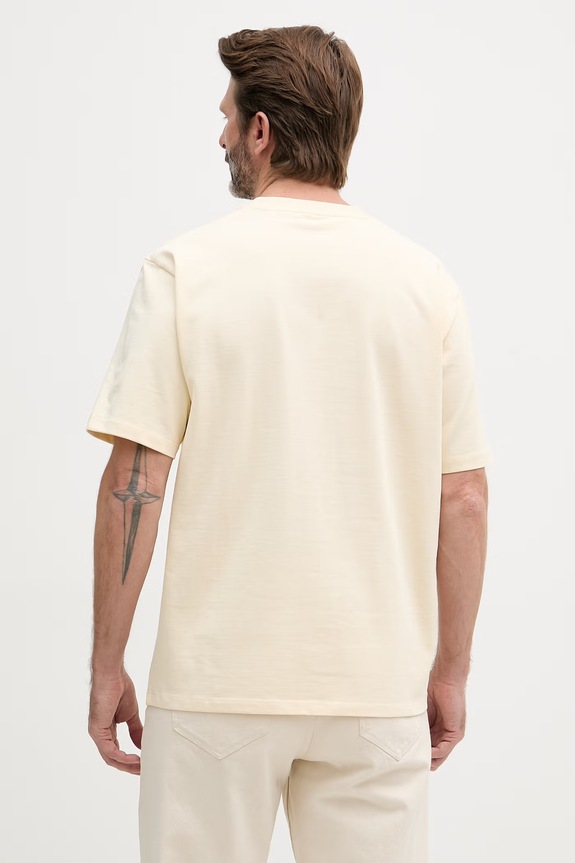 Odzież Lindbergh T-shirt męski bawełniany 30.400120 żółty