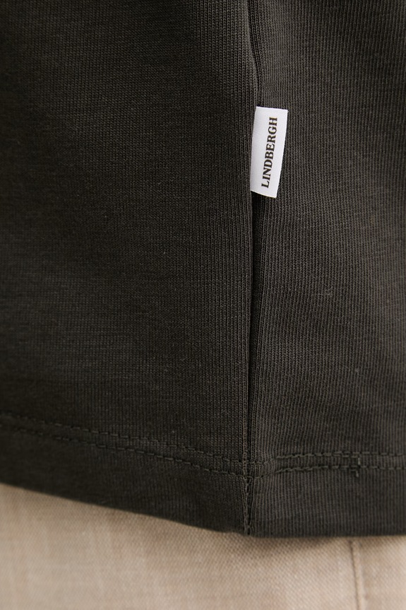 Lindbergh T-shirt męski bawełniany 30.400120 brązowy