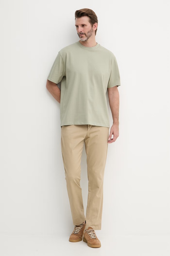 Lindbergh T-shirt męski bawełniany 30.400120 zielony SS26
