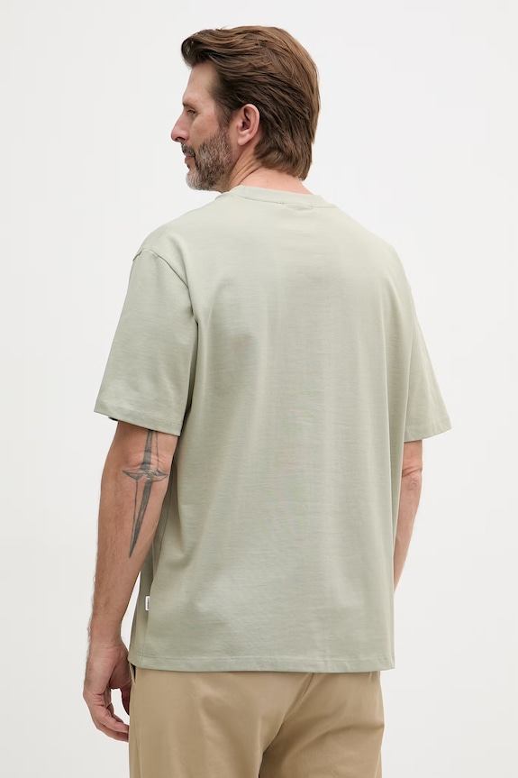 Odzież Lindbergh T-shirt męski bawełniany 30.400120 zielony