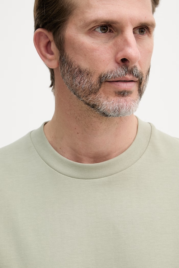 Lindbergh T-shirt męski bawełniany zielony 30.400120