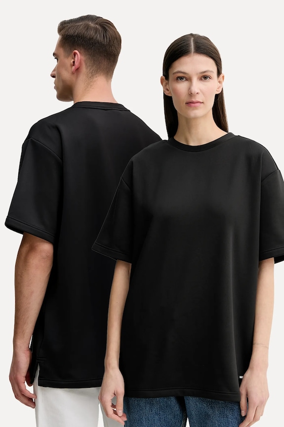 Футболка Rains Sintra Fleece Tee круглый вырез чёрный 21800.01
