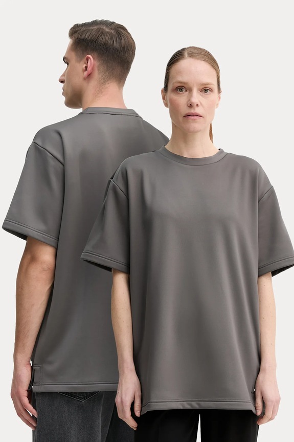 Μπλουζάκι Rains Sintra Fleece Tee με ελαστάν γκρί 21800.13