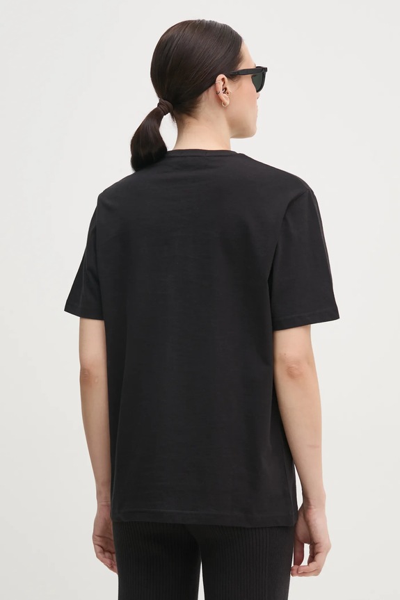 Bombažna kratka majica Drivemebikini Sole Mare Vacanze 2024.DMBS.013.BL črna