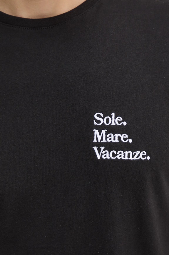 Bombažna kratka majica Drivemebikini Sole Mare Vacanze 2024.DMBS.013.BL