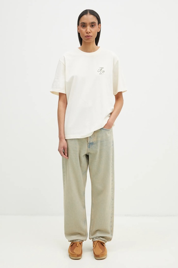 Bavlnené tričko Filling Pieces 74499849936 béžová