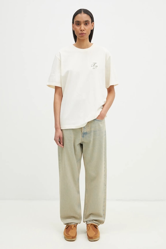 Bavlnené tričko Filling Pieces 74499849936 béžová