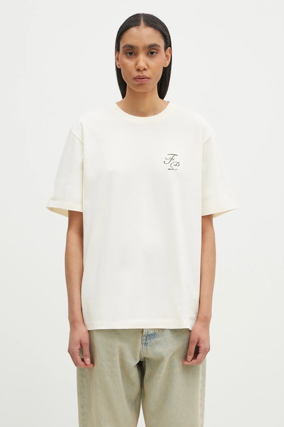 Bavlněné tričko Filling Pieces 74499849936 béžová SS25