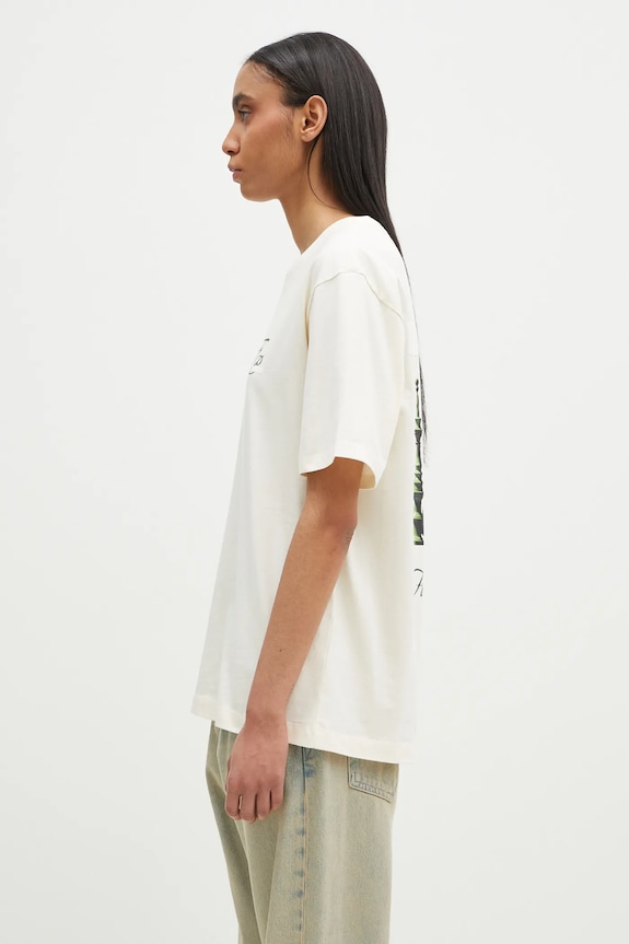 Bavlnené tričko Filling Pieces 74499849936 béžová SS25