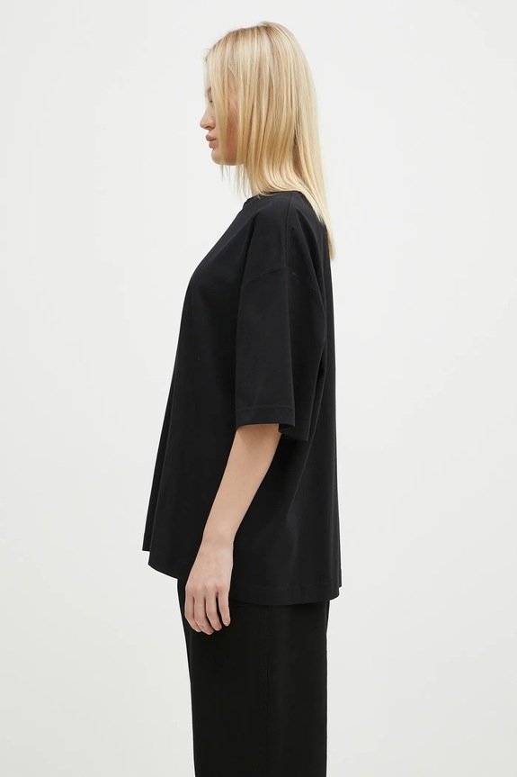 VETEMENTS cotton t-shirt Oval Logo Cropped Boxy black UA66TR600BB