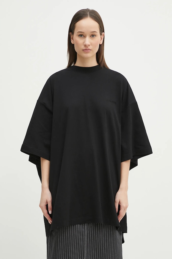 Bavlněné tričko VETEMENTS Merged Double Oversized UA66TR635B černá SS25